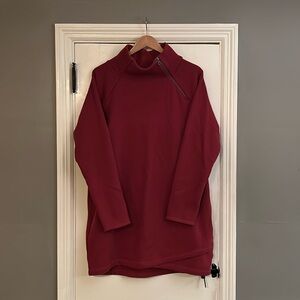 Athleta Red Cozy Karma Sweatshirt Dress